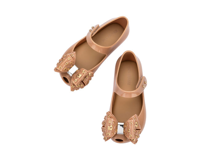Girls Brown Bow Ballerina Flats