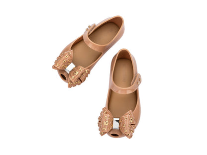 Girls Brown Bow Ballerina Flats