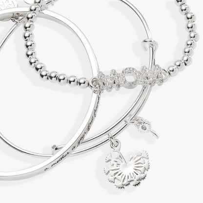 Mom Dandelion Bangle Set of 3