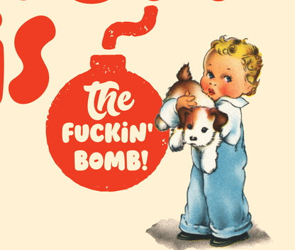 MOM is BOMB! mother's day greeting card