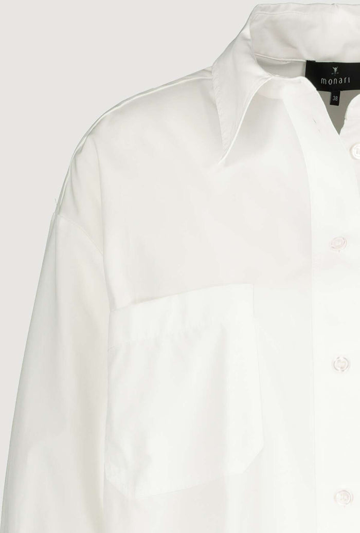Monari 406748 White Blouse - Dotique - Monari