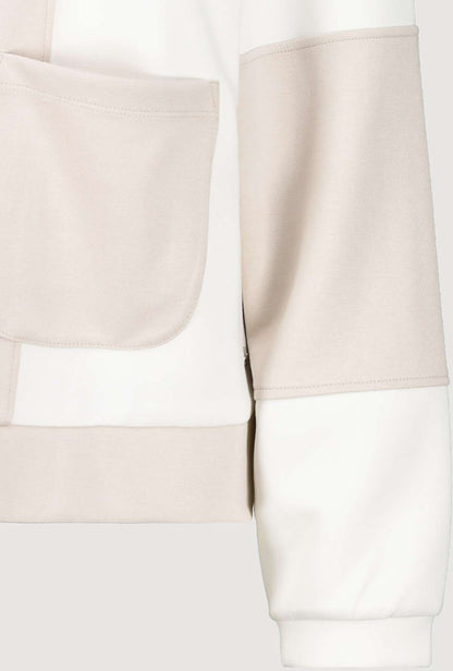 Monari 406805 Stone/ Cream Hooded Sweat - Dotique - Monari