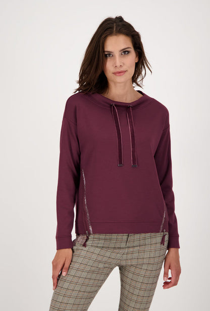 Monari 805359 Berry Wine Pullover Front Model 1 | Dotique