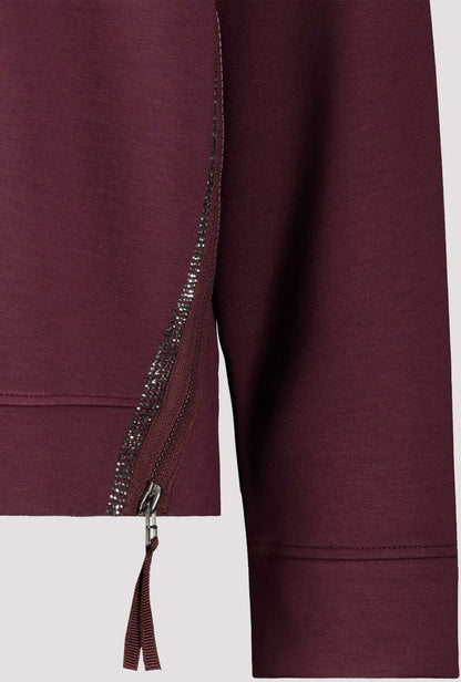 Monari 805359 Berry Wine Pullover Detail | Dotique