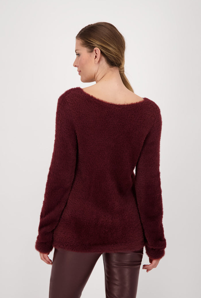 Monari 805505 Berry Wine Pullover Lifestyle Back | Dotique