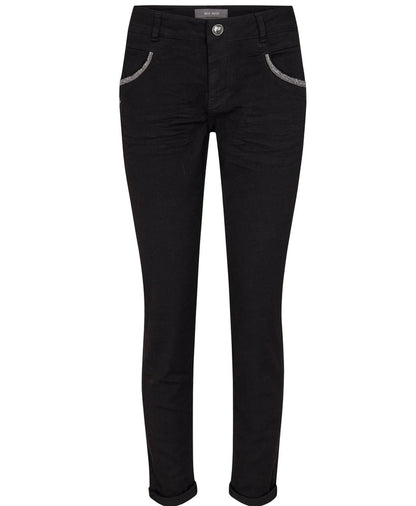 Mos Mosh Naomi Row Black Jeans Front | Dotique