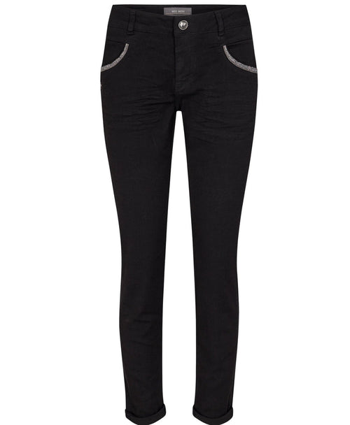 Mos Mosh Naomi Row Black Jeans Front | Dotique