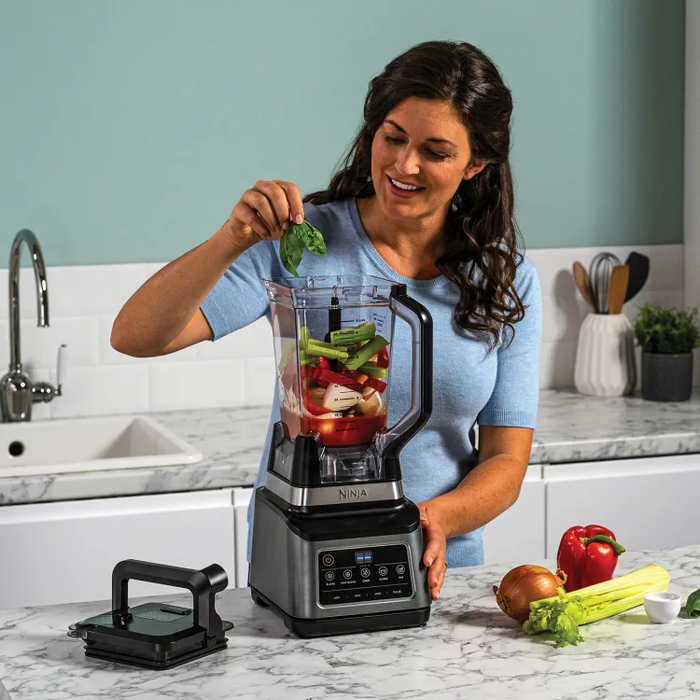 Ninja 1200W 3-in-1 Food Processor with Auto IQ - Black & Silver | BN800UK (7670678814908)
