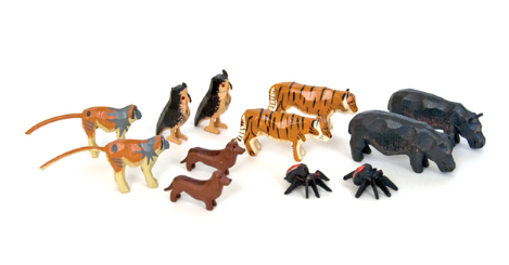 Noah's Ark Animals - 6 Pairs Assortment #1 / Size Small