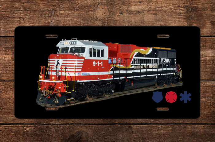 Norfolk Southern (NS) 9-1-1 Locomotive License Plate