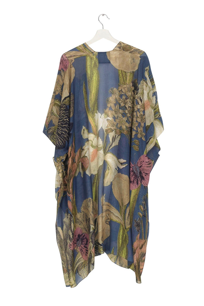 One Hundred Stars Iris Throwover Blue Back View | Dotique