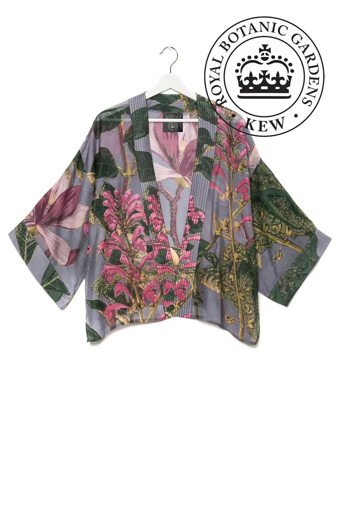 One Hundred Stars Kimono Kew Magnolia Grey Front | Dotique