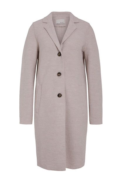 Oui 77627 Beige Coat Front | Dotique