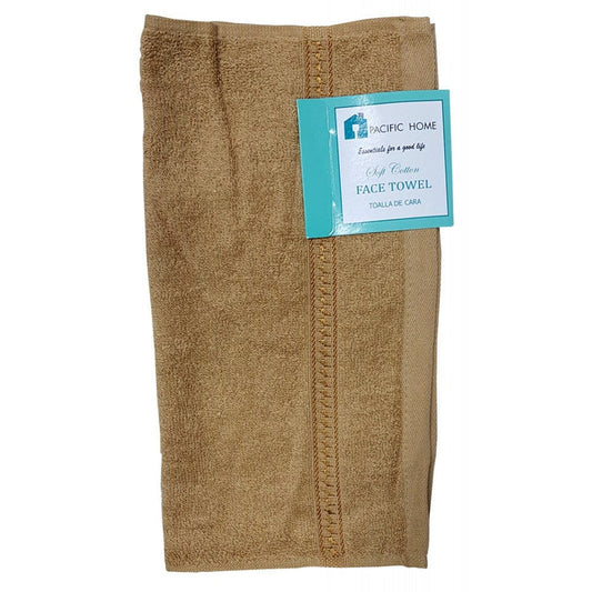 PACIFIC HOME COTTON FACE TOWEL, BROWN - TCC0193 Pie Variety