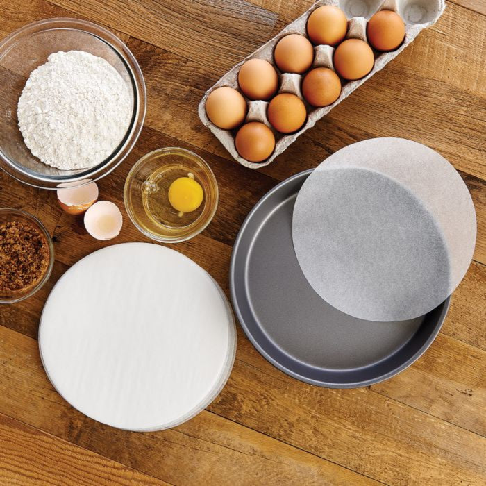 Parchment Rounds - 8 inch in use