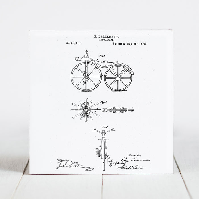 Patent for Bicycle c.1866