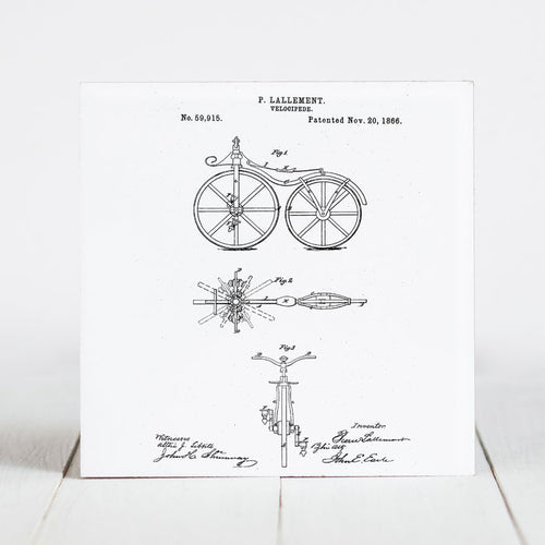 Patent for Bicycle c.1866