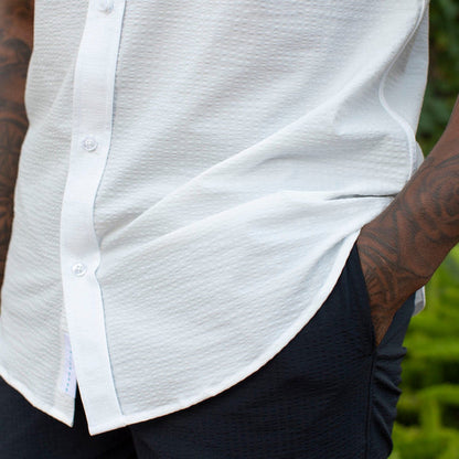 RSVLTS RSVLTS Short Sleeve Shirt Pearl – Stretch Seersucker Short Sleeve Shirt