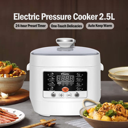 PowerPac 2.5L Electric Pressure Cooker, 7 Safety Features & Multi Preset Functions (PPC295)
