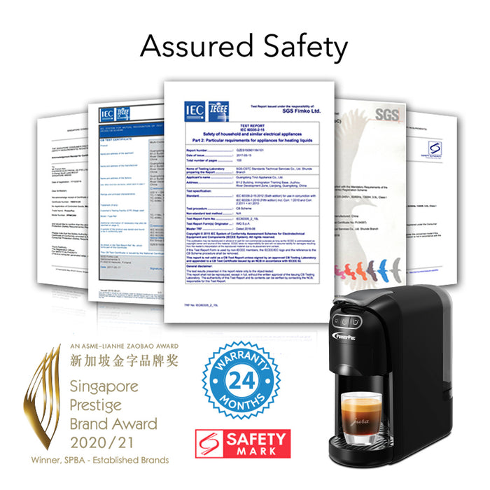PowerPac 3 in 1 Capsule Coffee Machine Fully automatic small home, Portable Capsule Coffee Maker 20 Bar (PPCM332)