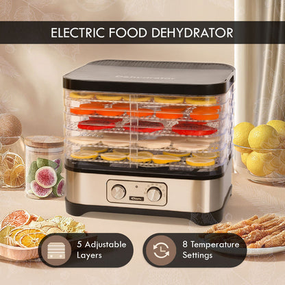 PowerPac Food Dehydrator, Electric Food Dryer Machine for Home Commercial Multi Tier(PPT508)