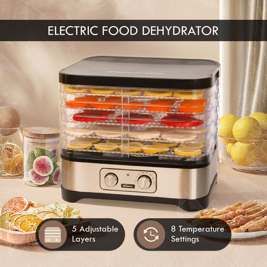 PowerPac Food Dehydrator, Electric Food Dryer Machine for Home Commercial Multi Tier(PPT508)