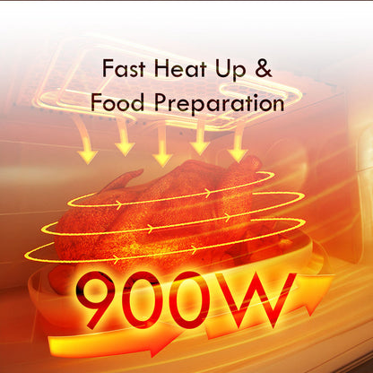 PowerPac Microwave oven 25L With 4 Power Level and Defrost Function (PPT725BK)