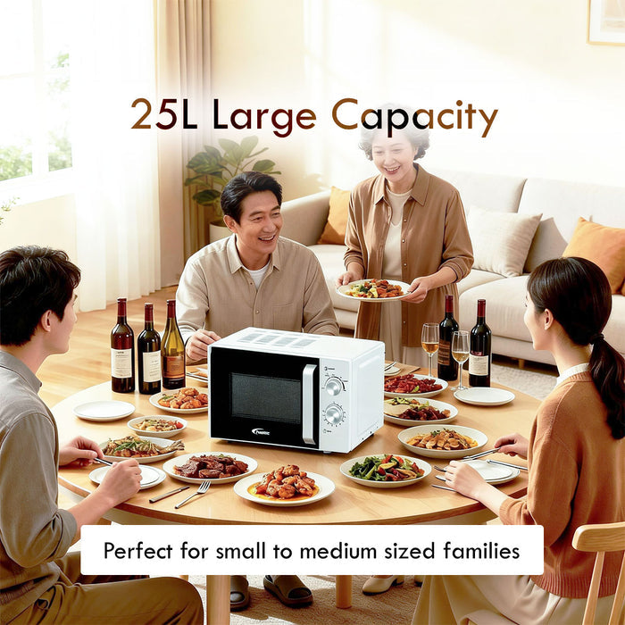 PowerPac Microwave oven 25L With 4 Power Level and Defrost Function (PPT725BK)