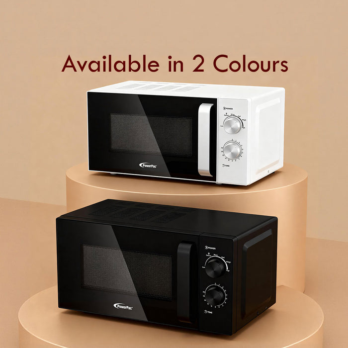 PowerPac Microwave oven 25L With 4 Power Level and Defrost Function (PPT725BK)