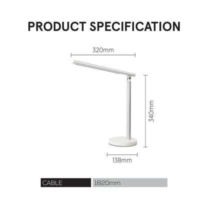 PowerPac USB LED Desk Lamp, Children Learning Table Lamp (PP1306)