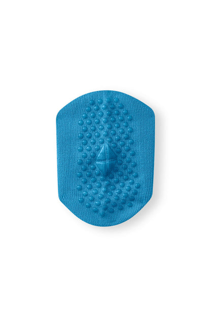 Quarter Socks in lagoon with grips on a white background