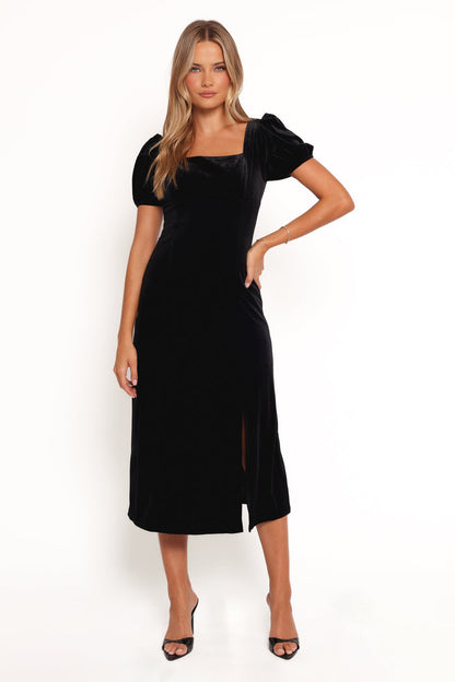 Petal and Pup USA DRESSES Quinnie Midi Dress - Black (Hold for Rack)