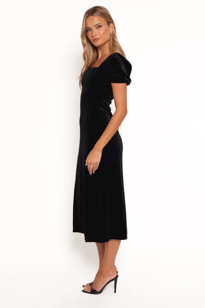Petal and Pup USA DRESSES Quinnie Midi Dress - Black (Hold for Rack)