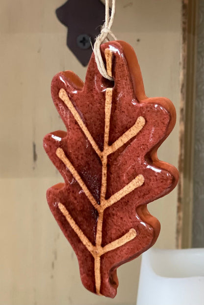 Redware Leaf Ornament
