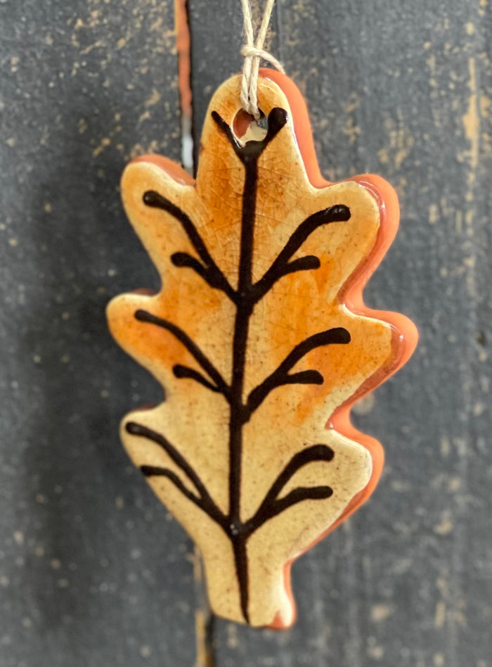Redware Leaf Ornament