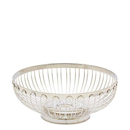 Regent Bread Basket Round 20cm - Silver