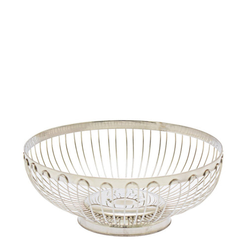 Regent Bread Basket Round 20cm - Silver