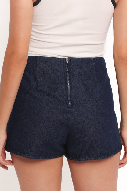 Petal and Pup USA BOTTOMS Ressie Denim Mini Skort - Raw Denim