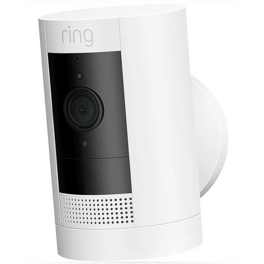 Ring Full HD Stick Up Camera | Battery Powered | White Ring Smart Camera Euronics Ireland