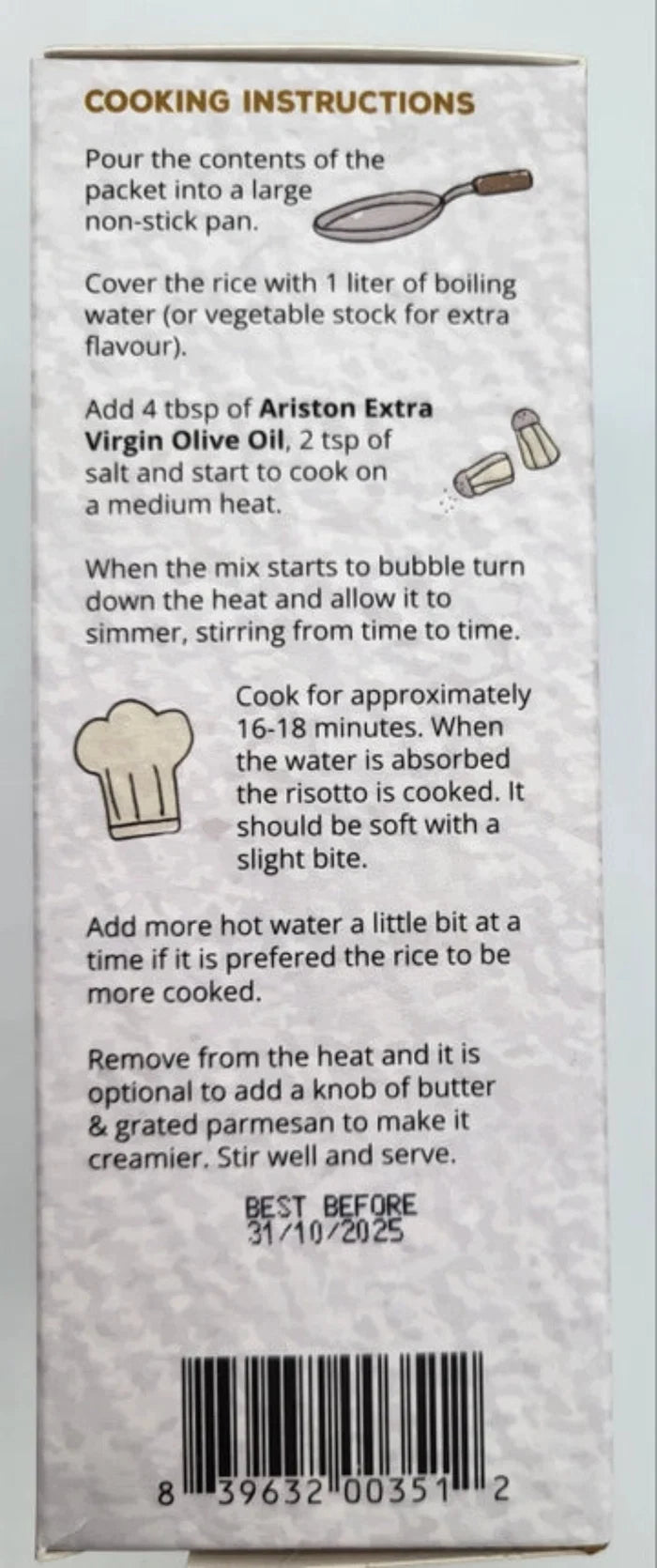 Risotto w/Porcini Mushrooms - cooking instructions