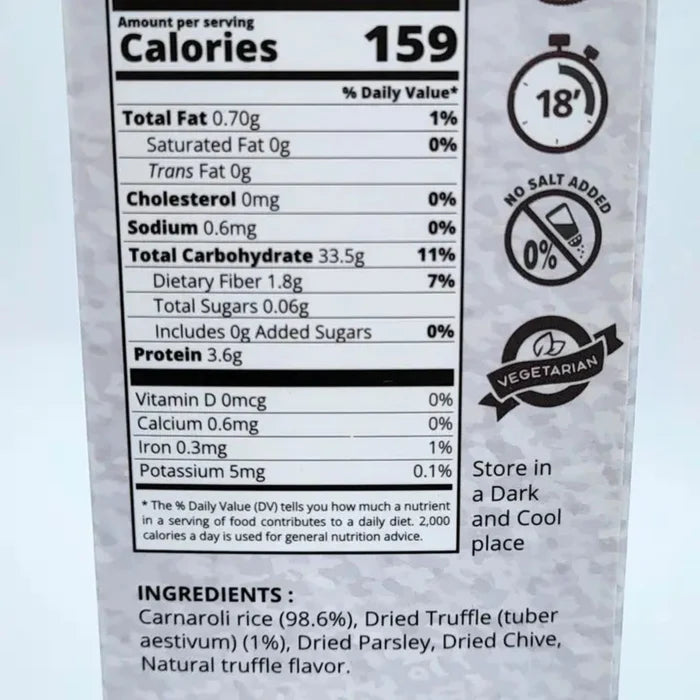 Risotto w/Truffle - nutrition info
