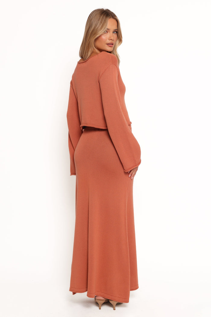 Petal and Pup USA BOTTOMS Rooney Knit Skirt - Cinnamon (Hold for Rack)