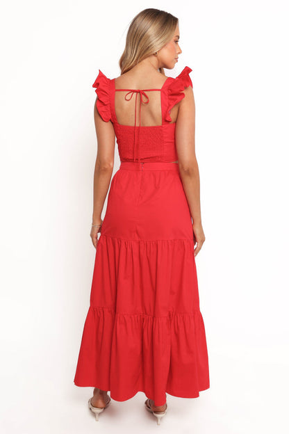 Petal and Pup USA SETS Roxia Skirt Set - Red