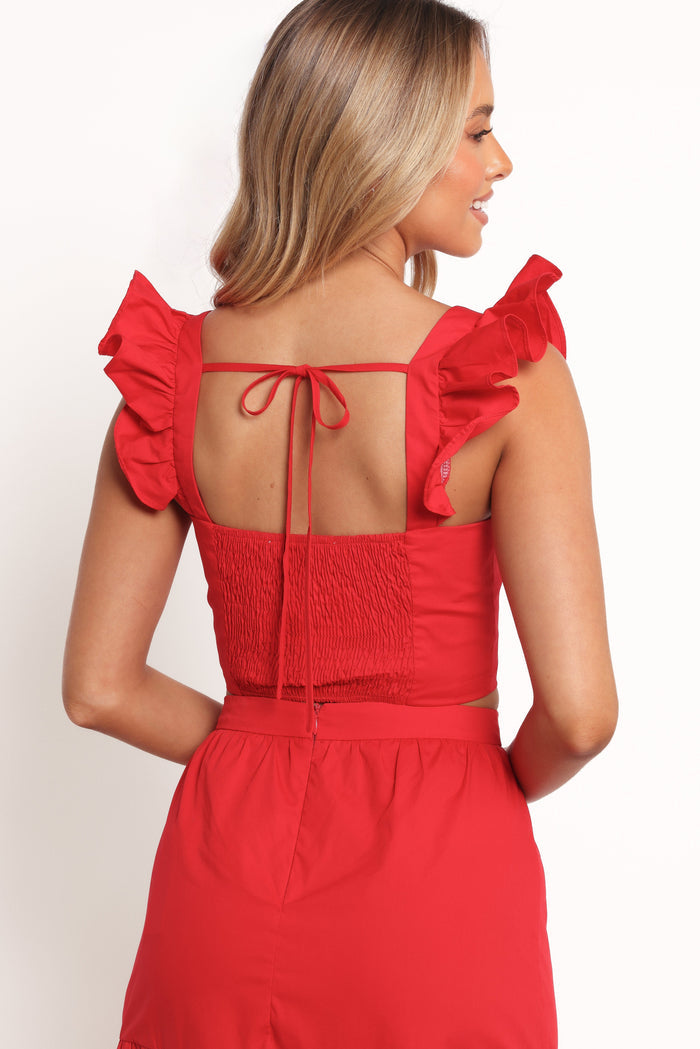 Petal and Pup USA SETS Roxia Skirt Set - Red