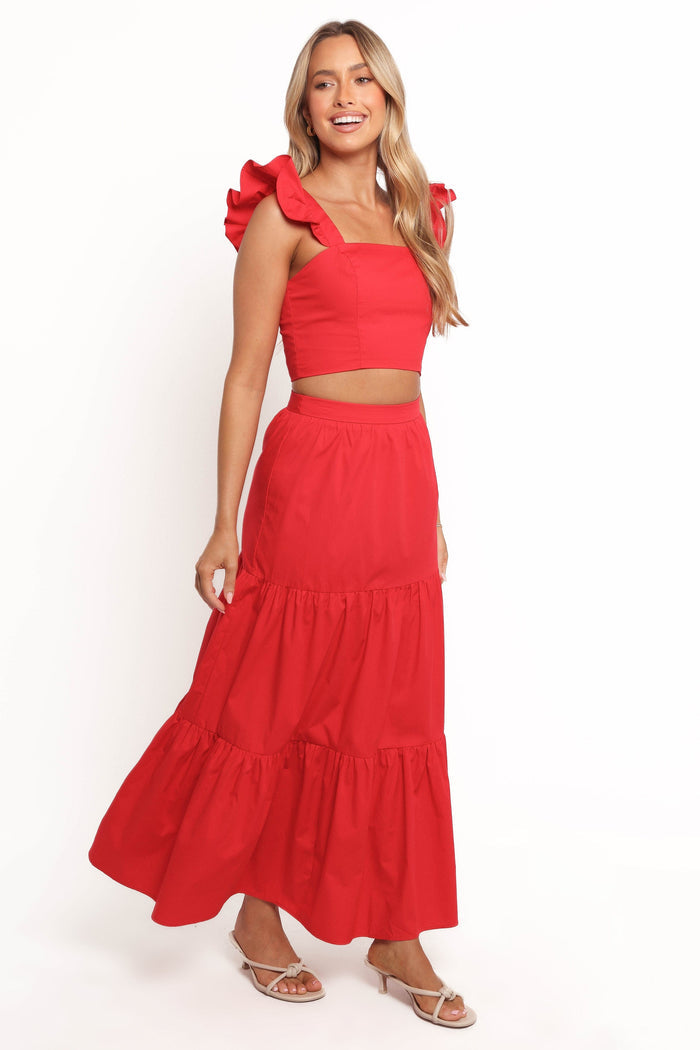 Petal and Pup USA SETS Roxia Skirt Set - Red