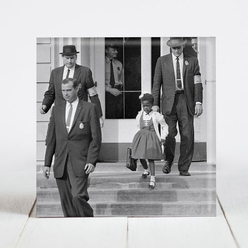 Ruby Bridges Ruby Bridges escorted by US Marshalls at school, New Orleans c.1960