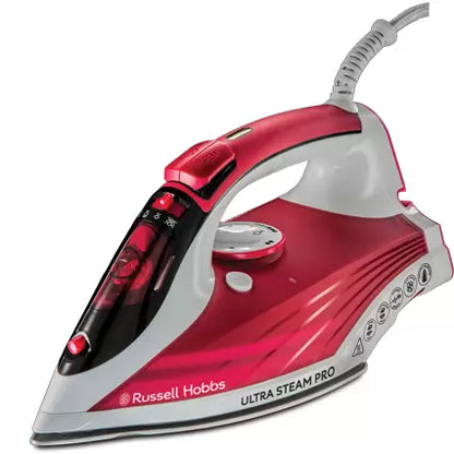 Russell Hobbs Ultra Steam Pro Iron - White & Red | 23990 (7649158955196)