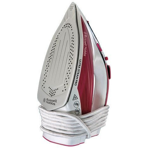 Russell Hobbs Ultra Steam Pro Iron - White & Red | 23990 (7649158955196)
