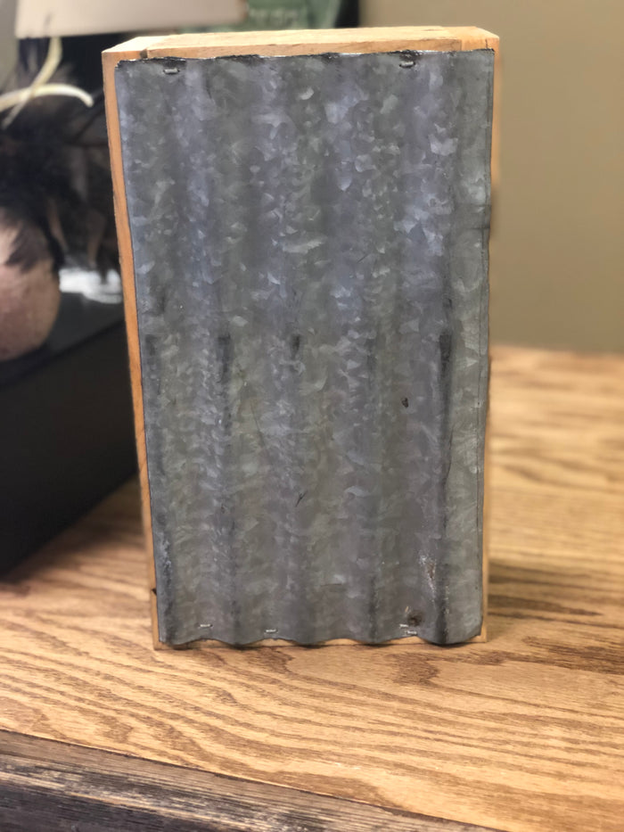 Rustic Box with Galvanized Tin Back