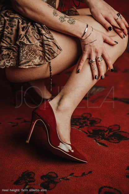 Sabrina bordeaux - Talons stilettos - Personnalisable